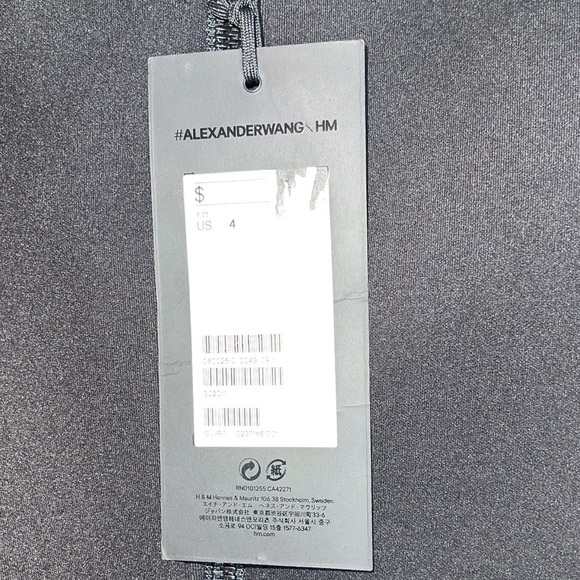 NWT RARE ALEXANDER WANG x H&M Scuba Crewneck Sweatshirt Black, Size 4 - Picture 7 of 10